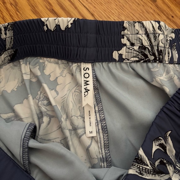 Soma Blue Floral Lounge Pants and Matching Top / Size Medium - Picture 4 of 11
